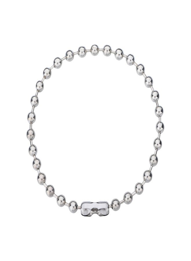 Xyulaan Silver Ball Chain Necklace, Chains Necklace for Men Silver Beaded Necklaces Punk Jewelry Women, Thick Silver Chains Metal Chain Necklaces Grunge Jewelry for Women Grunge - Image 1